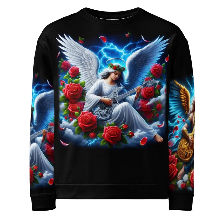 Angels making Music with a Guitar - All-Over Unisex Sweatshirt #18 product image (1)