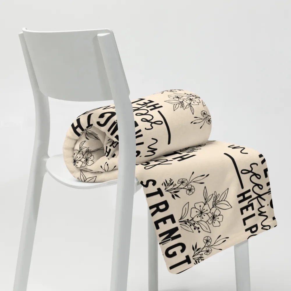 Strength Is Seeking Help Blanket product image (4)