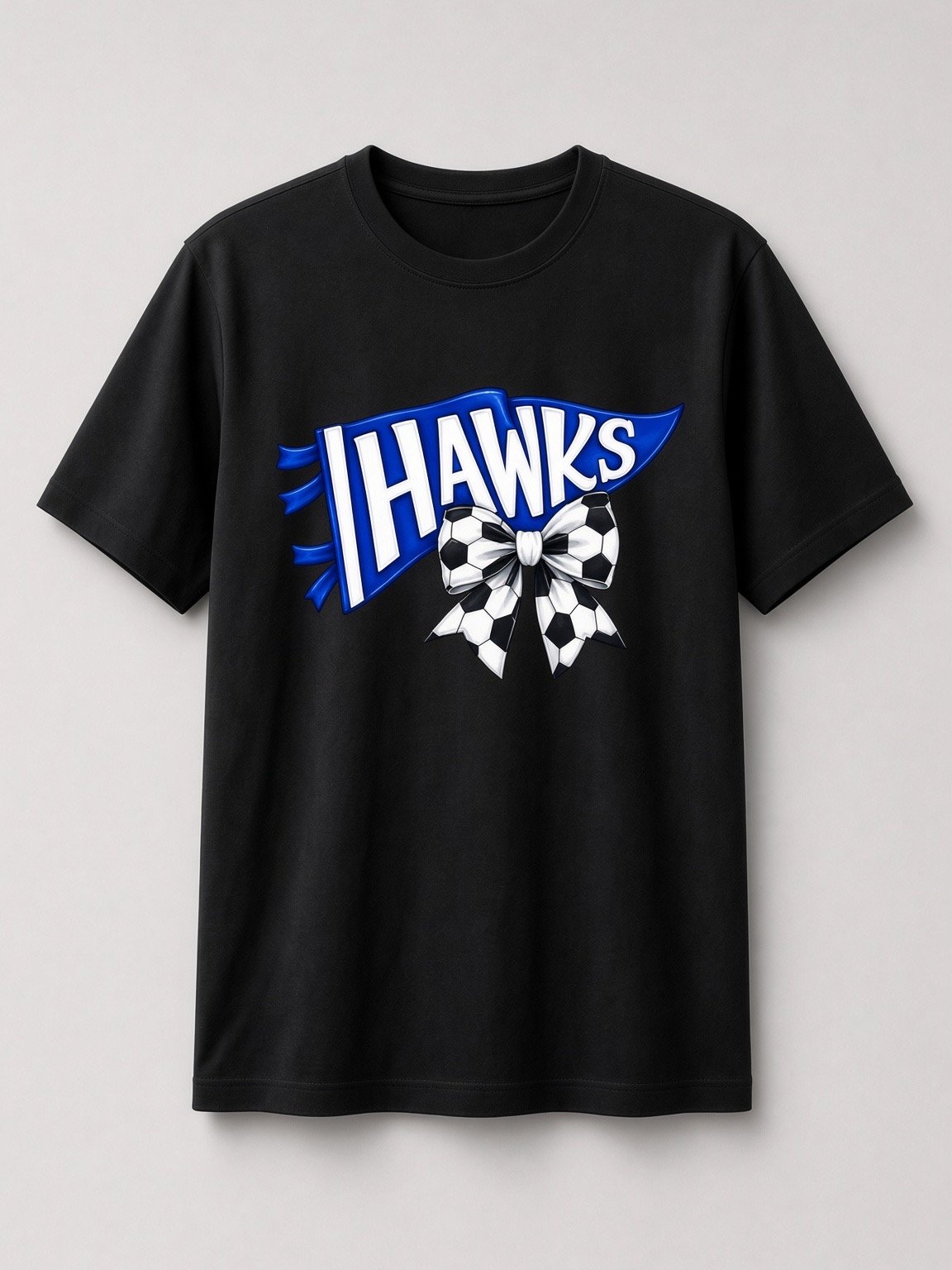 Soccer Bow Comfort Colors Tee product image (1)