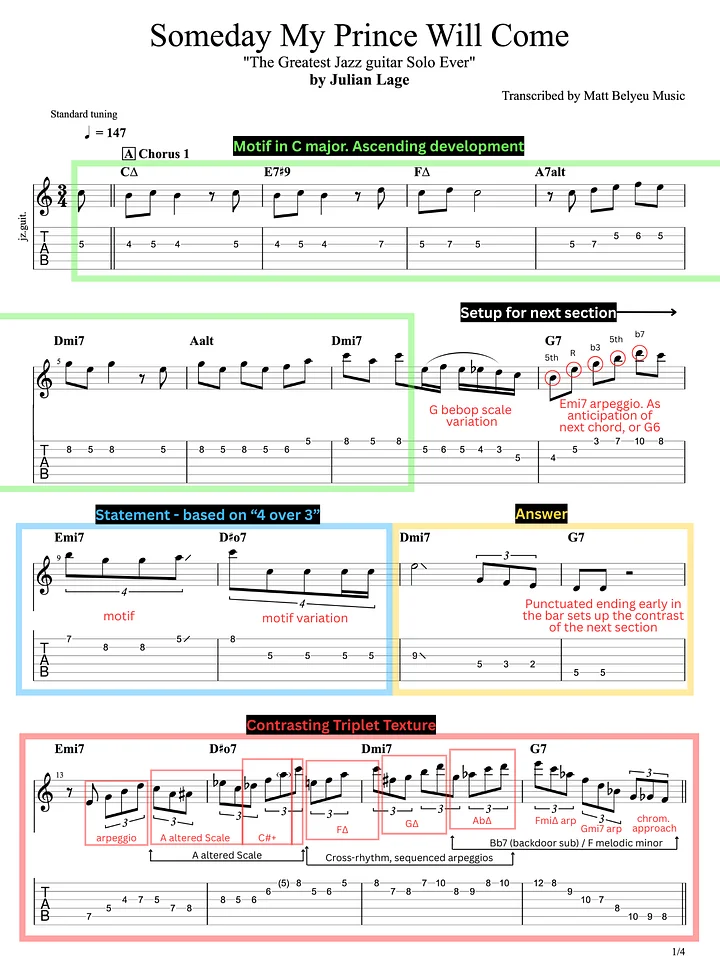 Analysing Julian Lage - Someday My Prince Will Come product image (1)