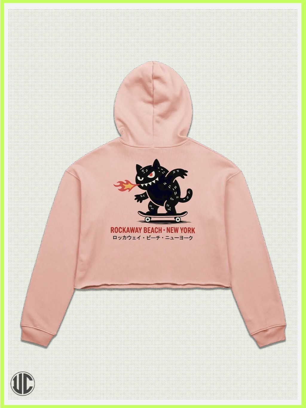 UnkoCon – Rockaway Beach NY Skater Crop Hoodie product image (2)