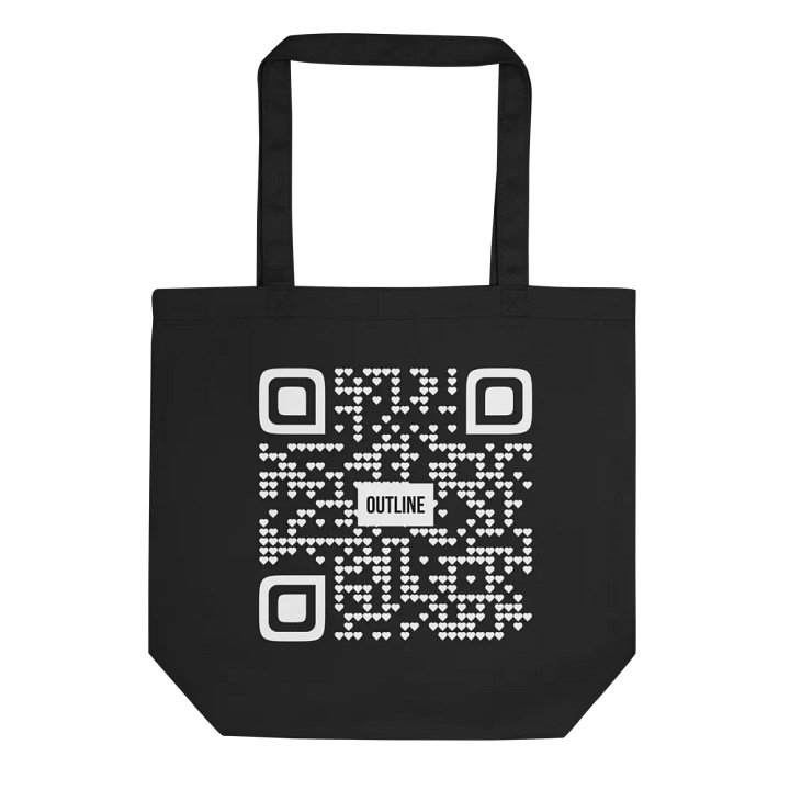 Outline Heart QR Code Eco-Friendly Tote Bag product image (1)
