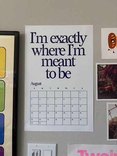 I love my little custom type calendar I put up every month!!! I hope August makes you feel this way everyday…(swipe for some ...