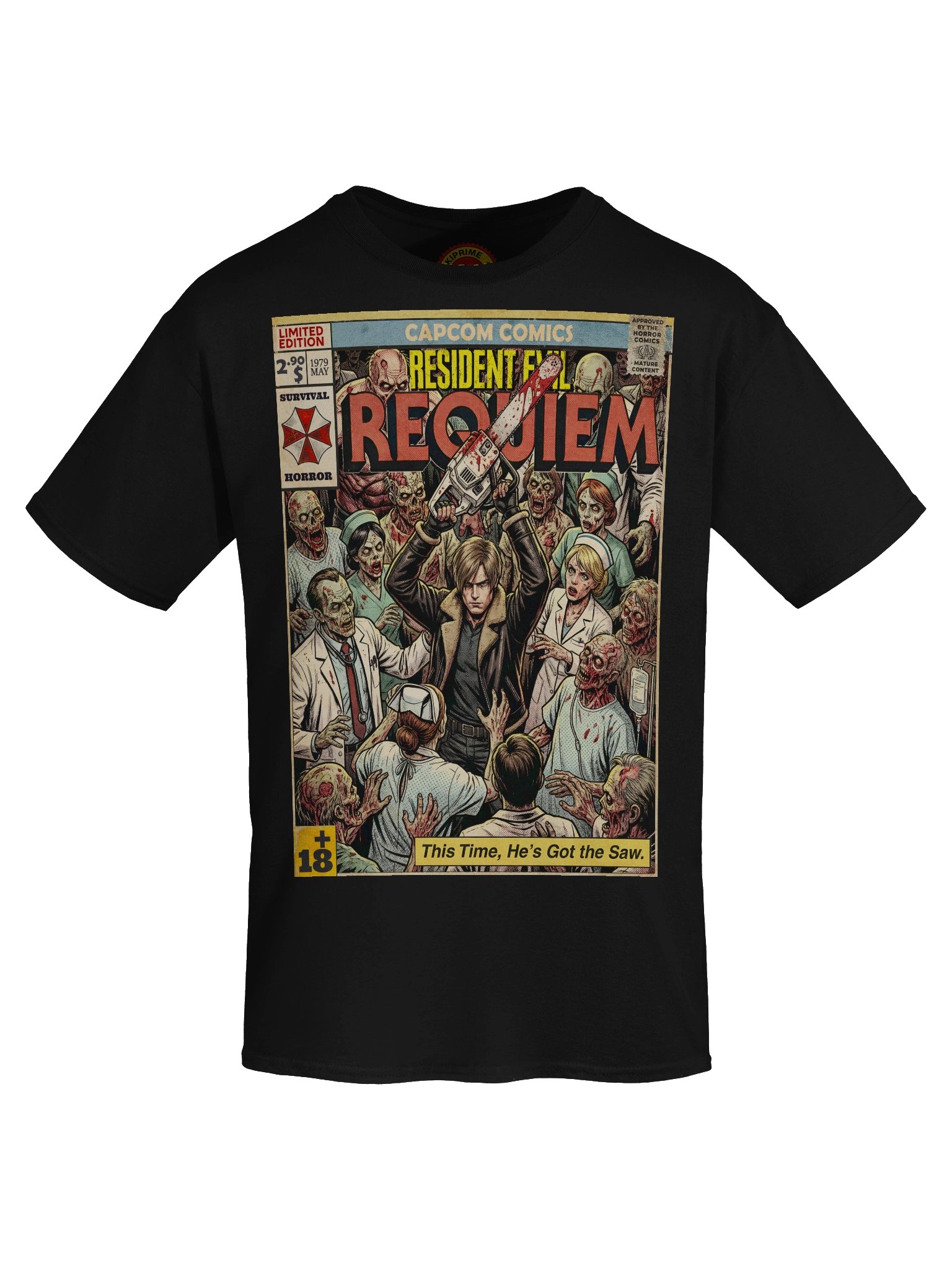 Resident Evil Requiem Leon Comic Art T-Shirt product image (5)