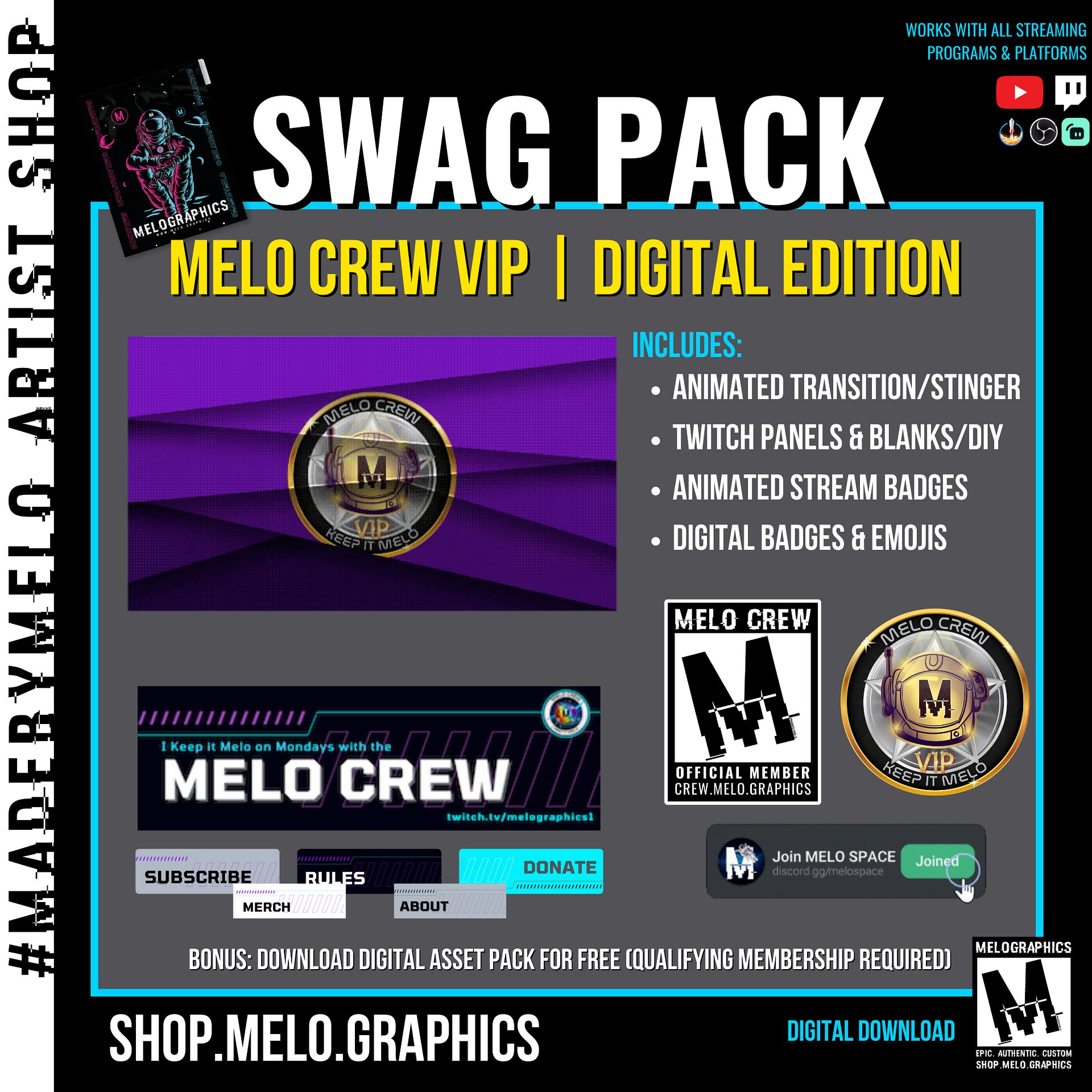 [LIMITED EDITION] #MeloCrew VIP Swag Pack + BONUS Digital Bundle | #MadeByMELO product image (2)