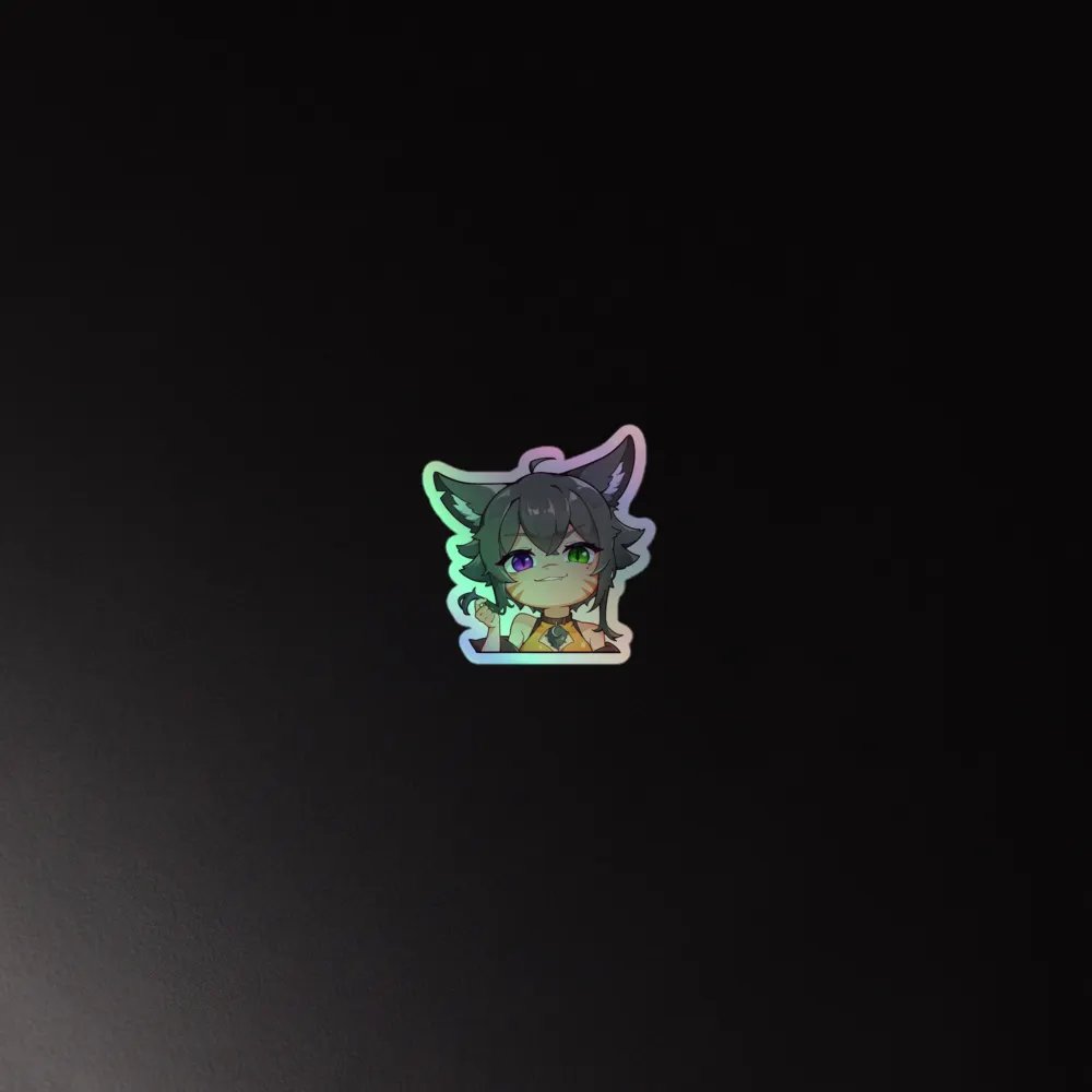 WolfcatRisi Mischievous Holographic Sticker product image (2)
