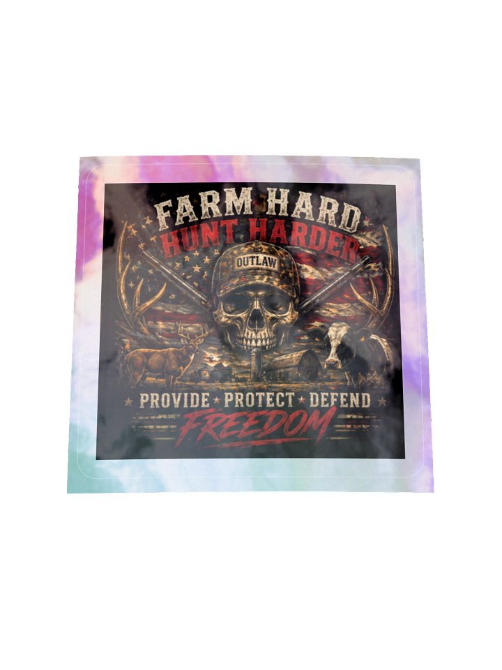 Farm Hard - Hunt Harder Kiss-Cut Holographic Sticker Sheet product image (3)
