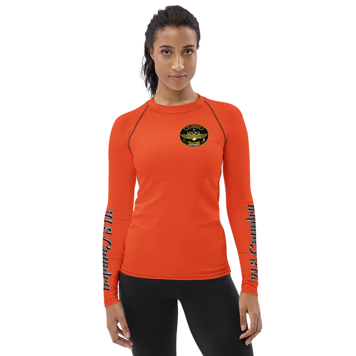 Women's USCRA Long Sleeve SUPPORT "Rash Guard"Tee Safety Orange product image (1)