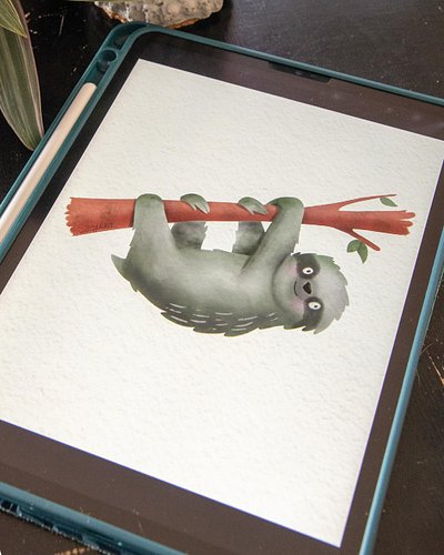 I love this guy! I think he’d make a great birthday card, how about you? Where would you like to see him?

#sloth #illustrati...