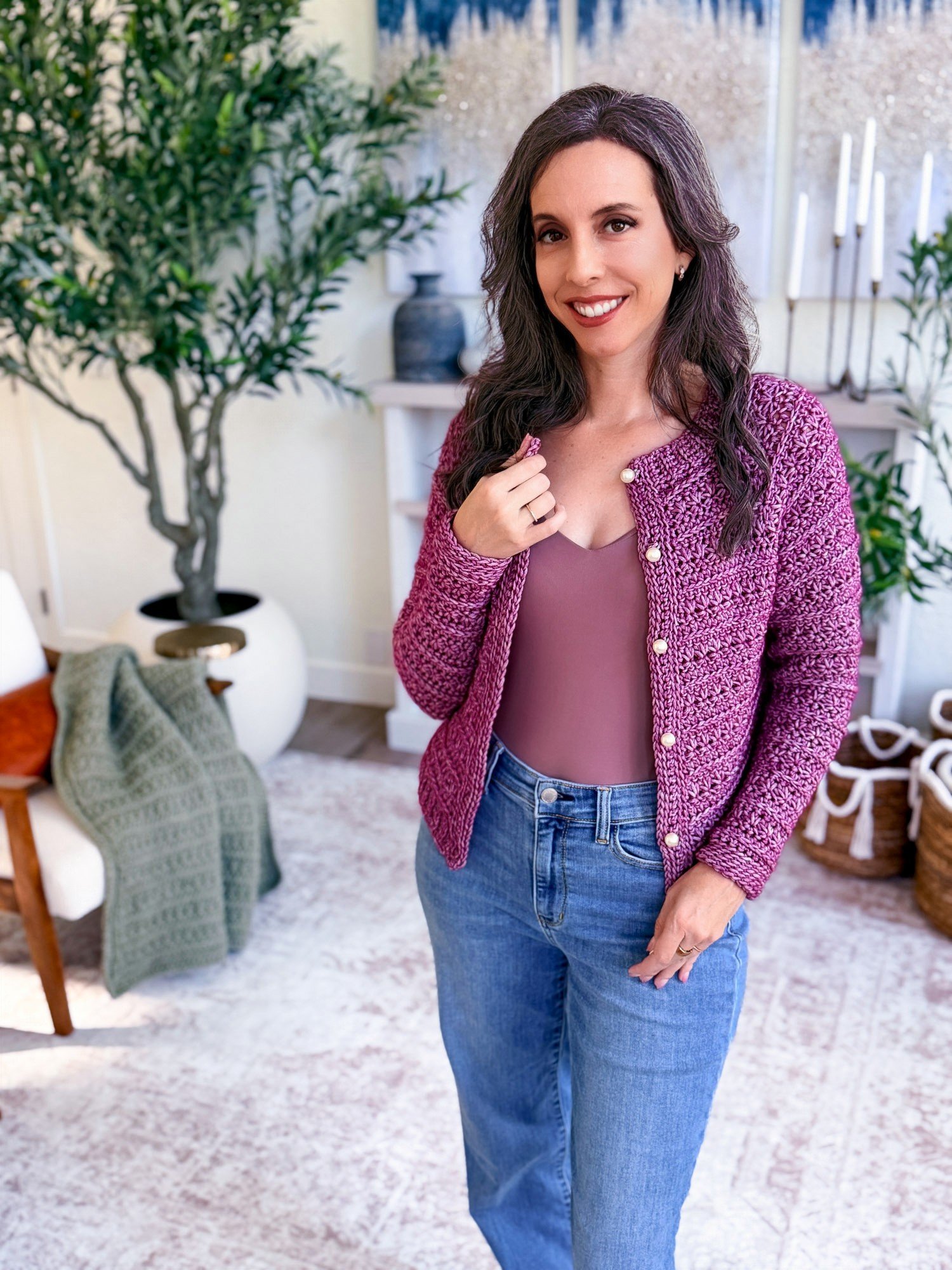 Petal Loop Stitch Crochet Cardigan product image (5)