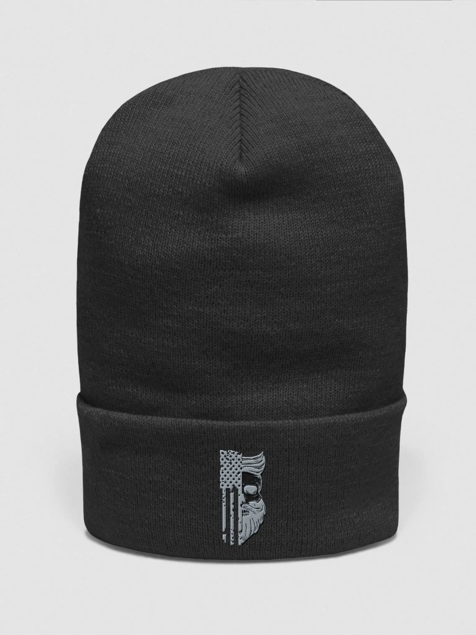 Patriotic Skull Cuffed Beanie. product image (1)