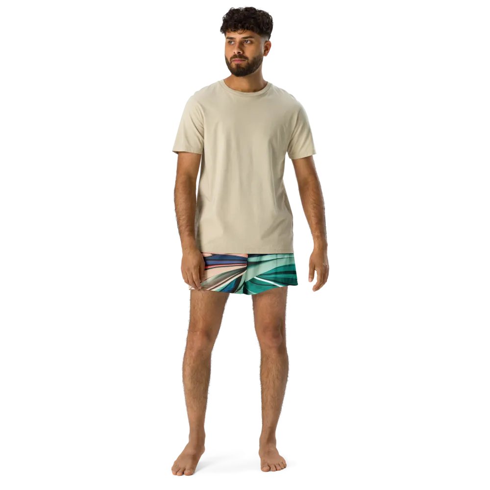 Abstract Geometric Unisex Athletic Shorts in Vibrant Colors (XS-3XL) product image (3)