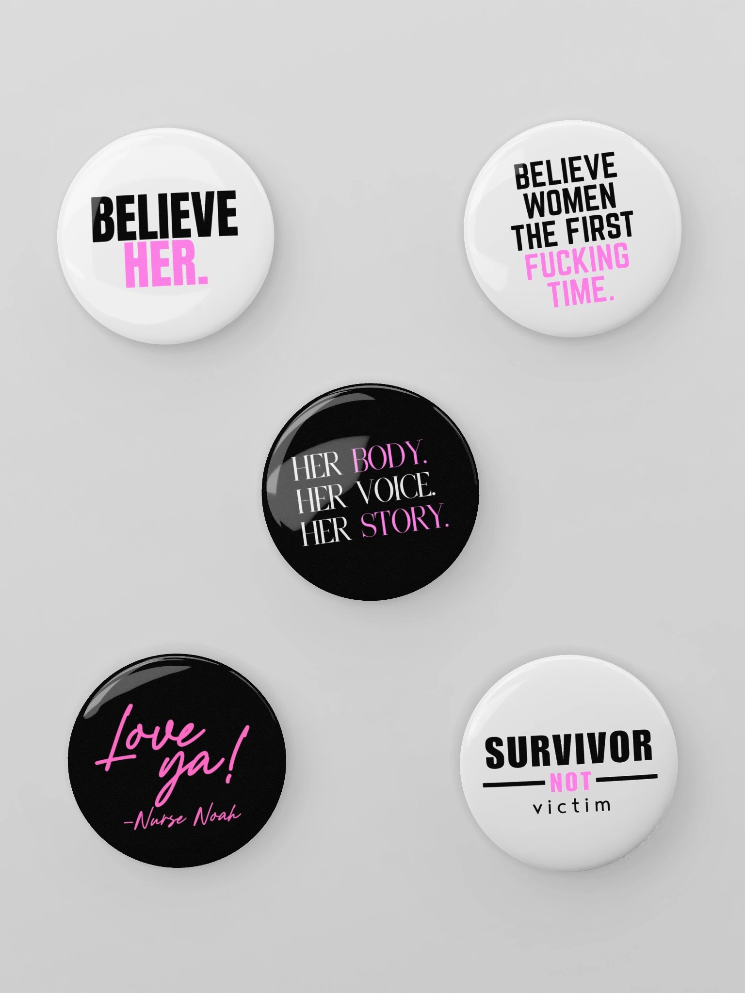 The Believe Her Button Collection product image (1)