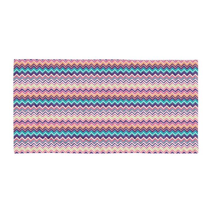 Colorful Zigzag Beach Towel – Soft Absorbent Summer Pool & Travel Towel 30x60 Inch Plush Towel product image (1)