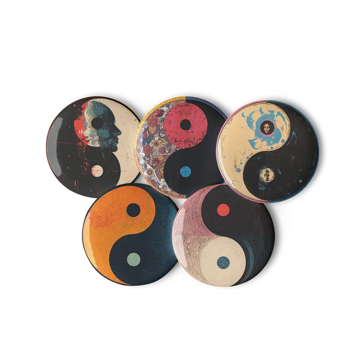 Cosmic Balance Art Pins (set 8) – Abstract Yin & Yang Collection product image (2)
