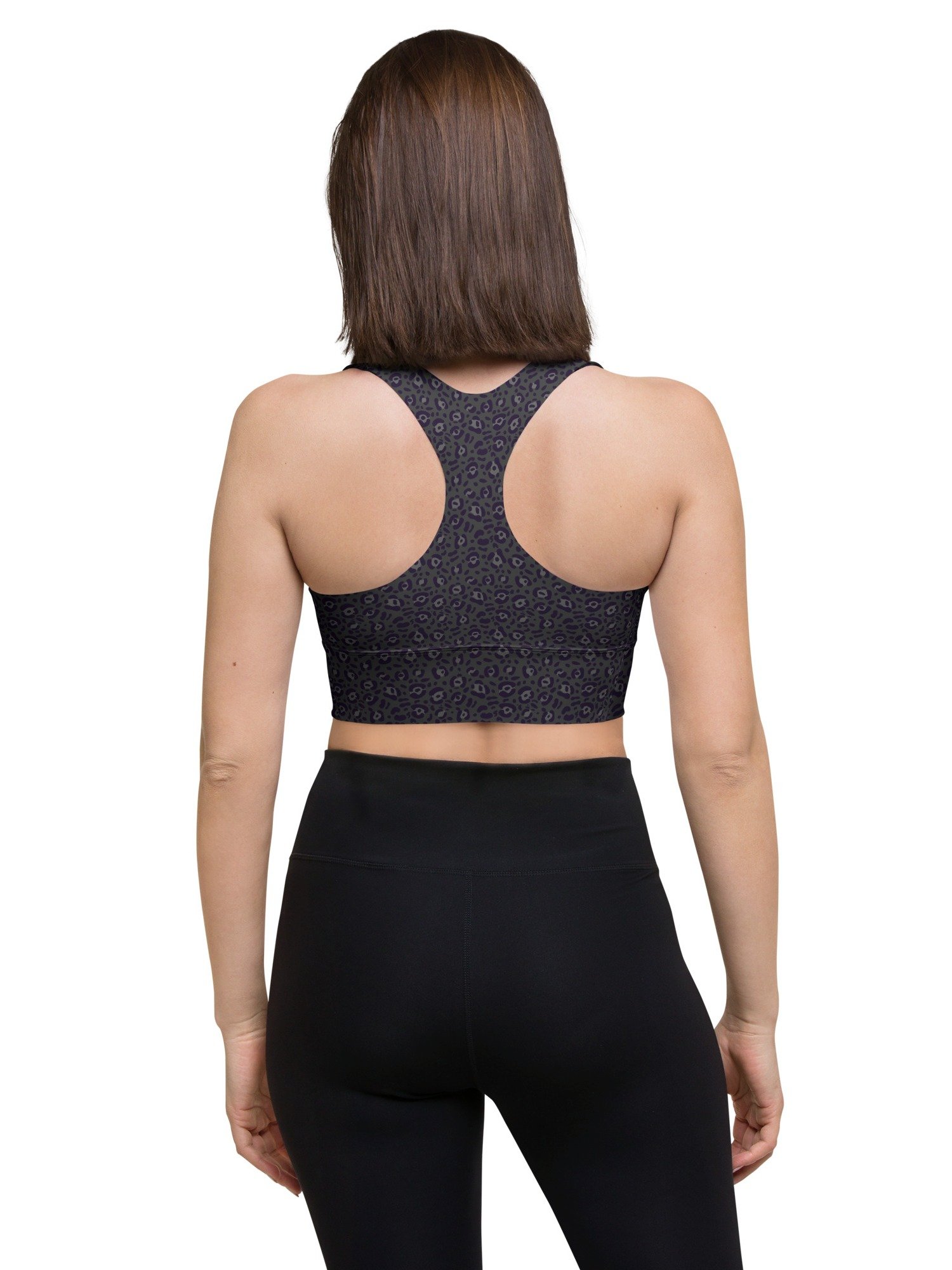 Comfortable Longline Sports Bra Bold Leopard Print product image (2)