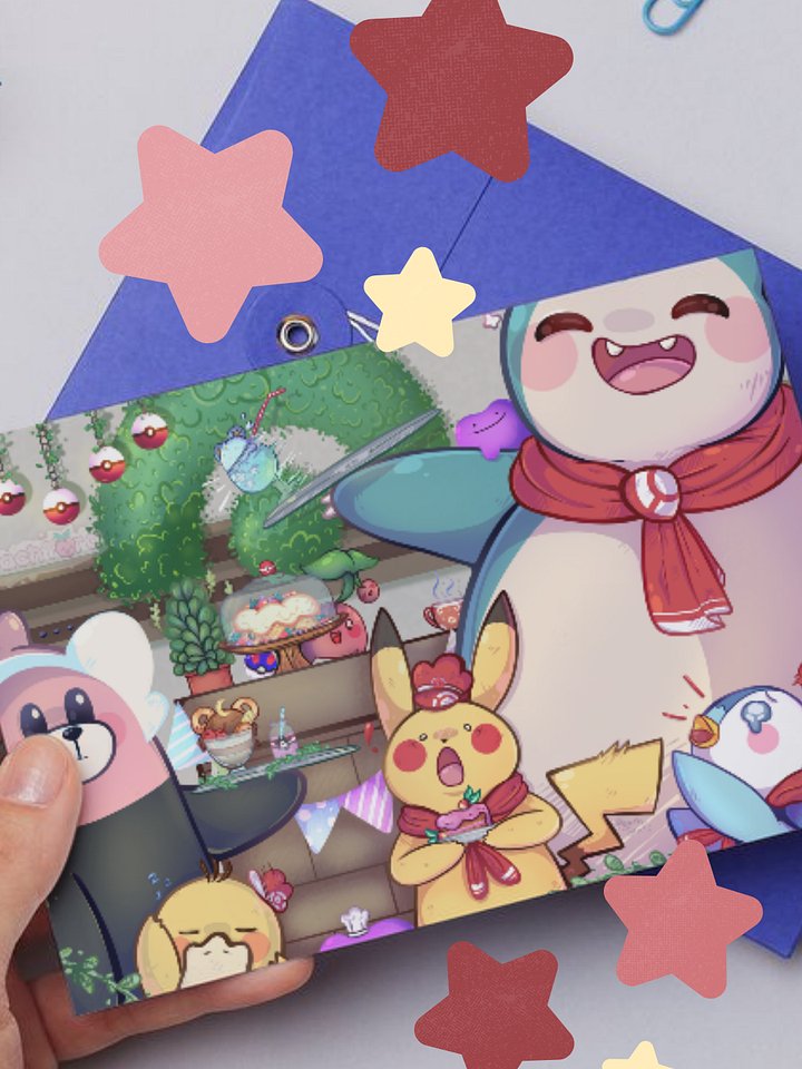 PokeCafe (Postcard Print) 🍵 product image (1)