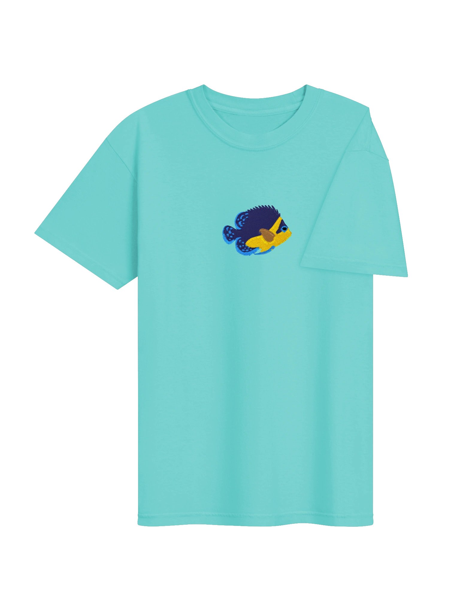 Venustus Angelfish Embroidered Shirt | Reef Aquarium Fish Embroidery Tee | Saltwater Marine Fish Apparel product image (8)