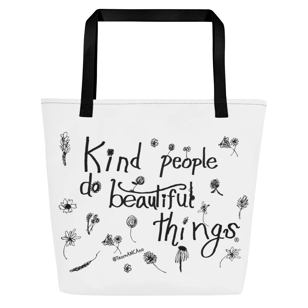 Ana's Wildflowers WHITE TOTE (B&W) product image (1)
