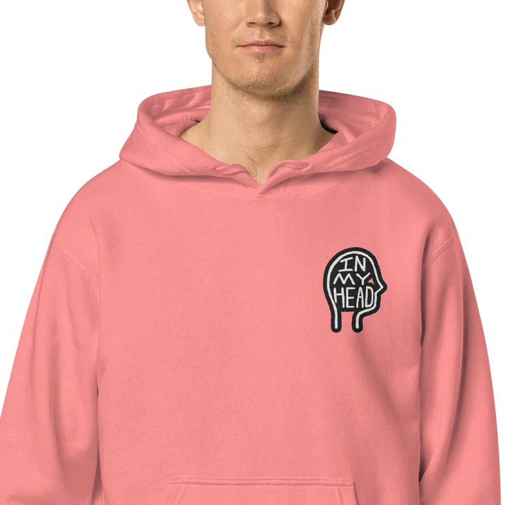 In My Head (L.C. bubble design 2) embroidered pigment hoodie product image (1)