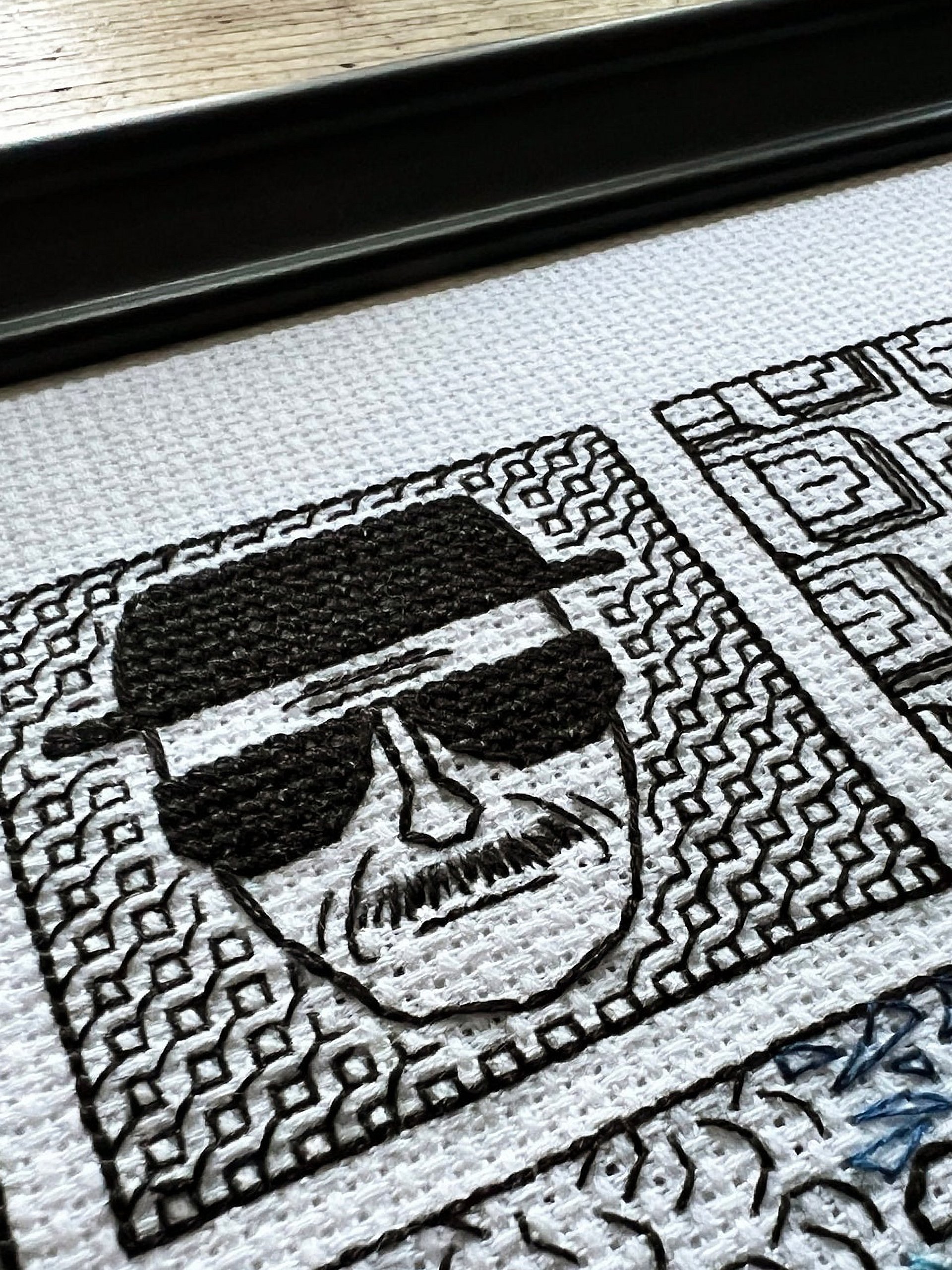 Blue Sky • Blackwork Cross Stitch Pattern • PDF Digital Download product image (7)