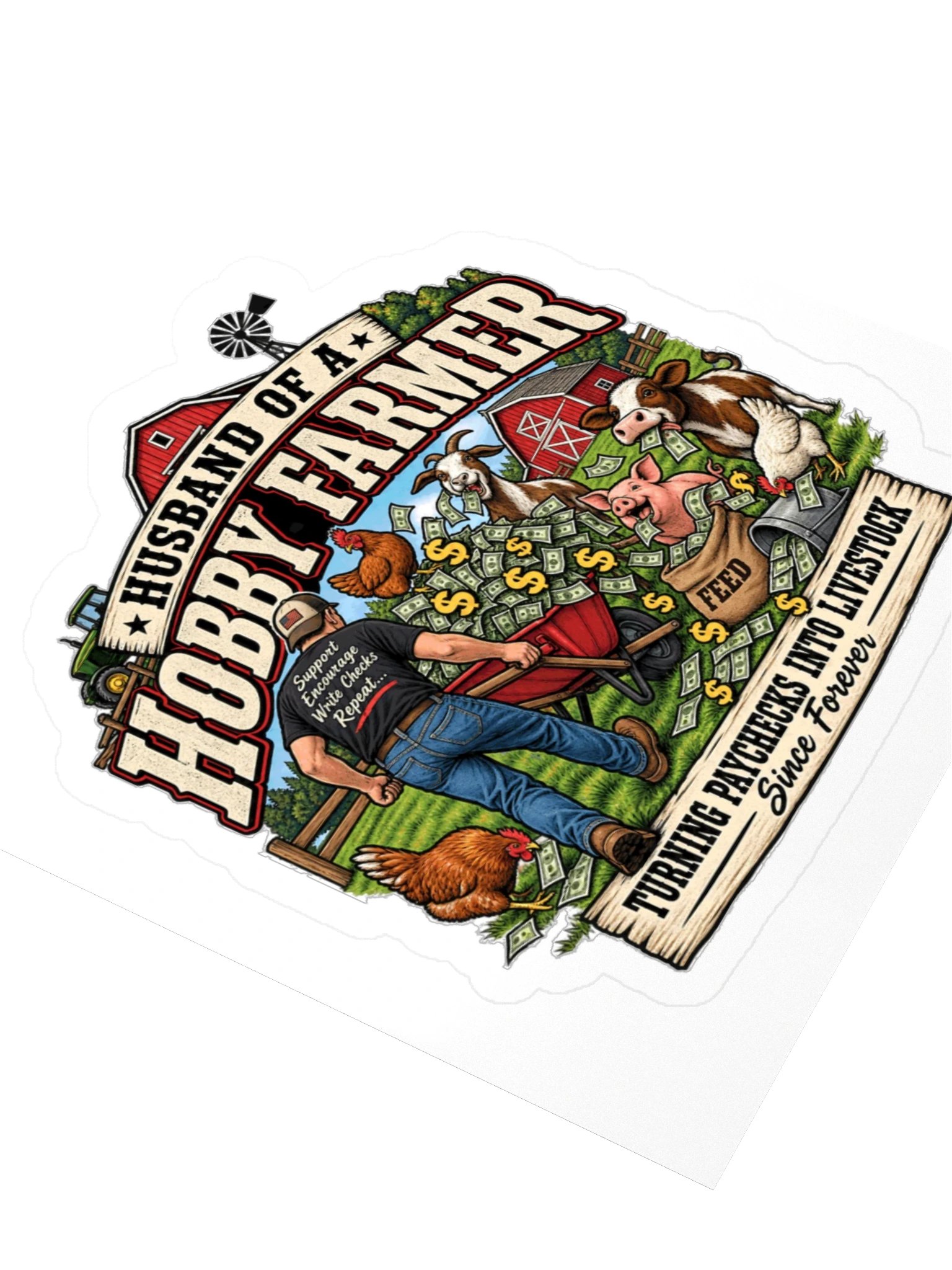 Husband of a Hobby Farmer Sticker product image (3)