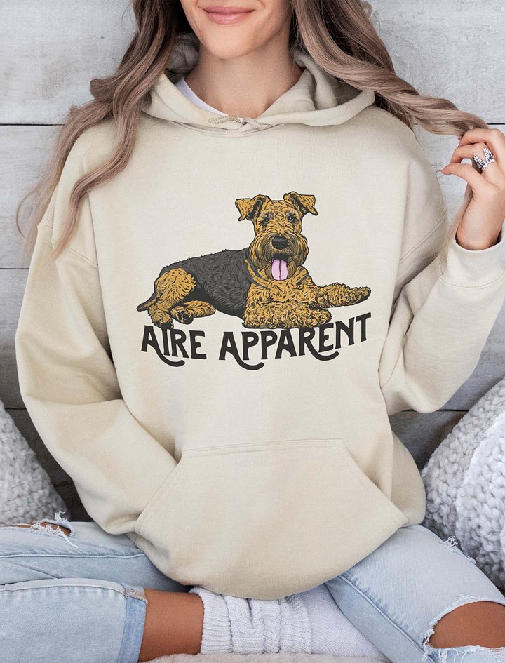 Aire Apparent Hooded Sweatshirt of an Airedale Terrier | Funny Hoodie for Airedale Terrier Paw-rents product image (2)