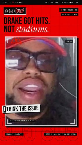 Drake has the hits, but does he have stadium songs like Kanye’s Stronger and Power? One side says no, then somebody brings up...