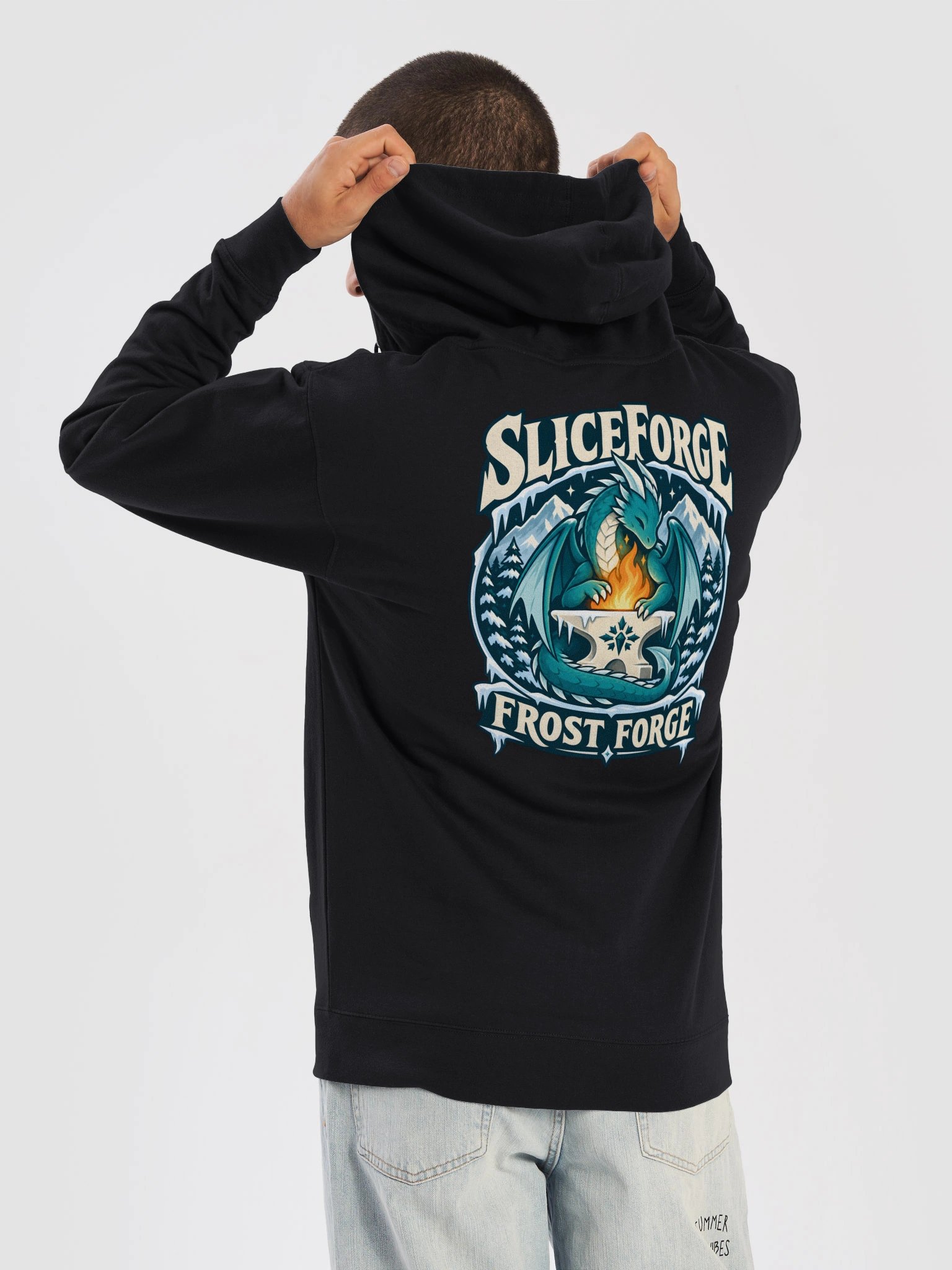 SliceForge — Frost Forge Zip Hoodie product image (6)