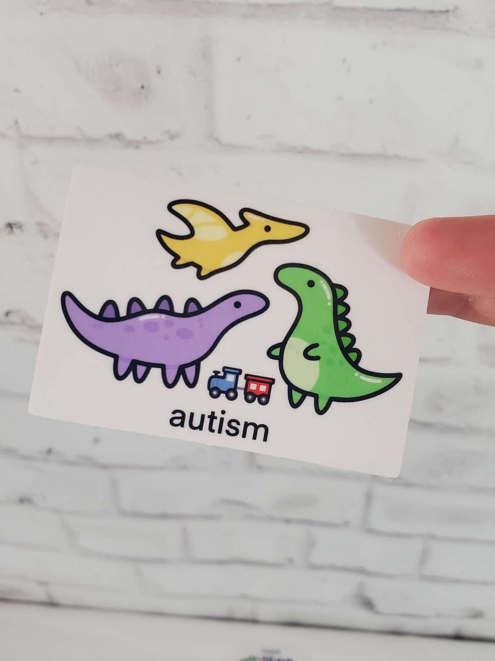 AUTISM DINOSAUR STICKER product image (2)
