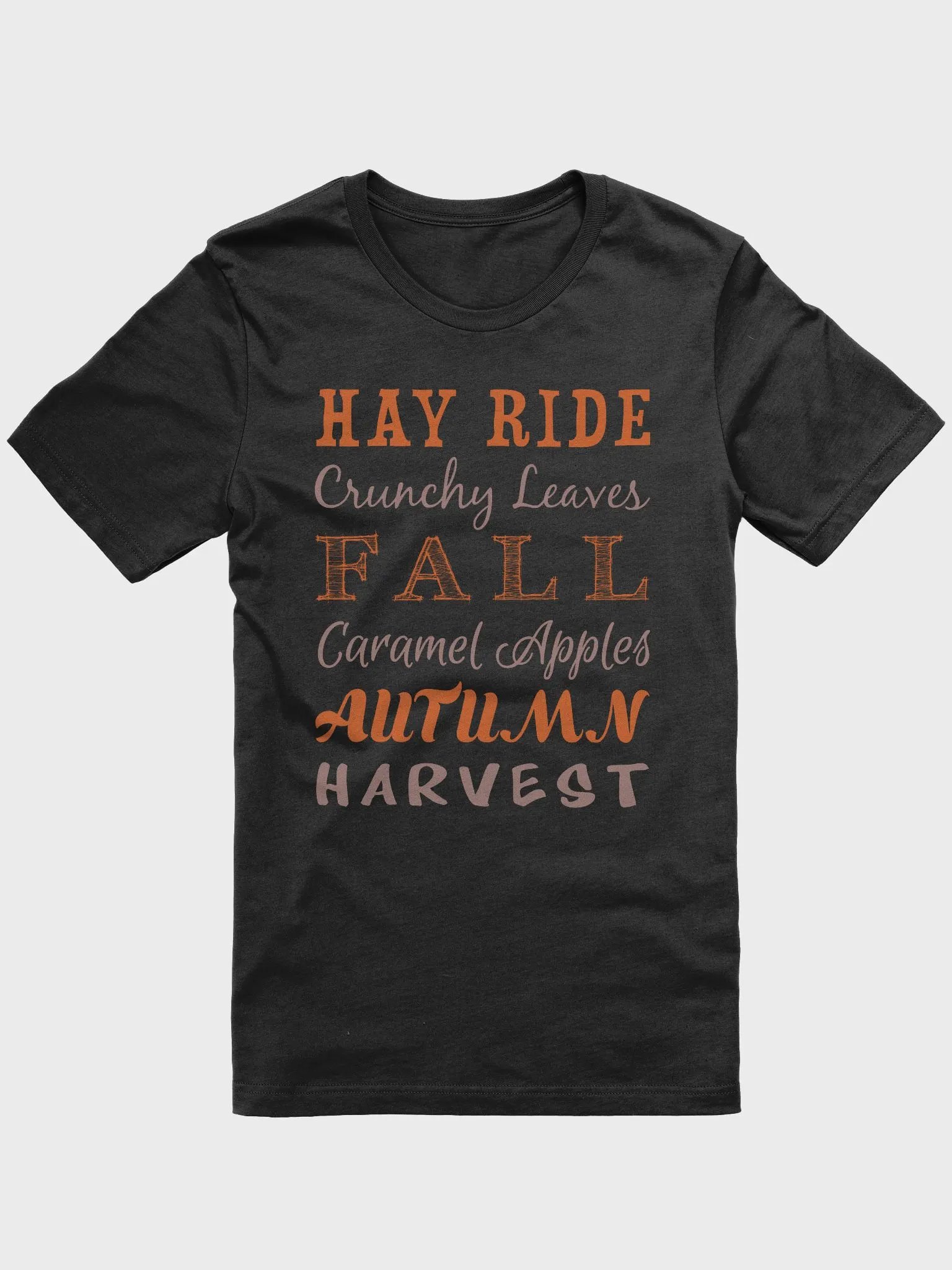 🍂 Fall Typography T-Shirt | Cozy Autumn Words Tee | Perfect Fall Harvest Shirt product image (1)