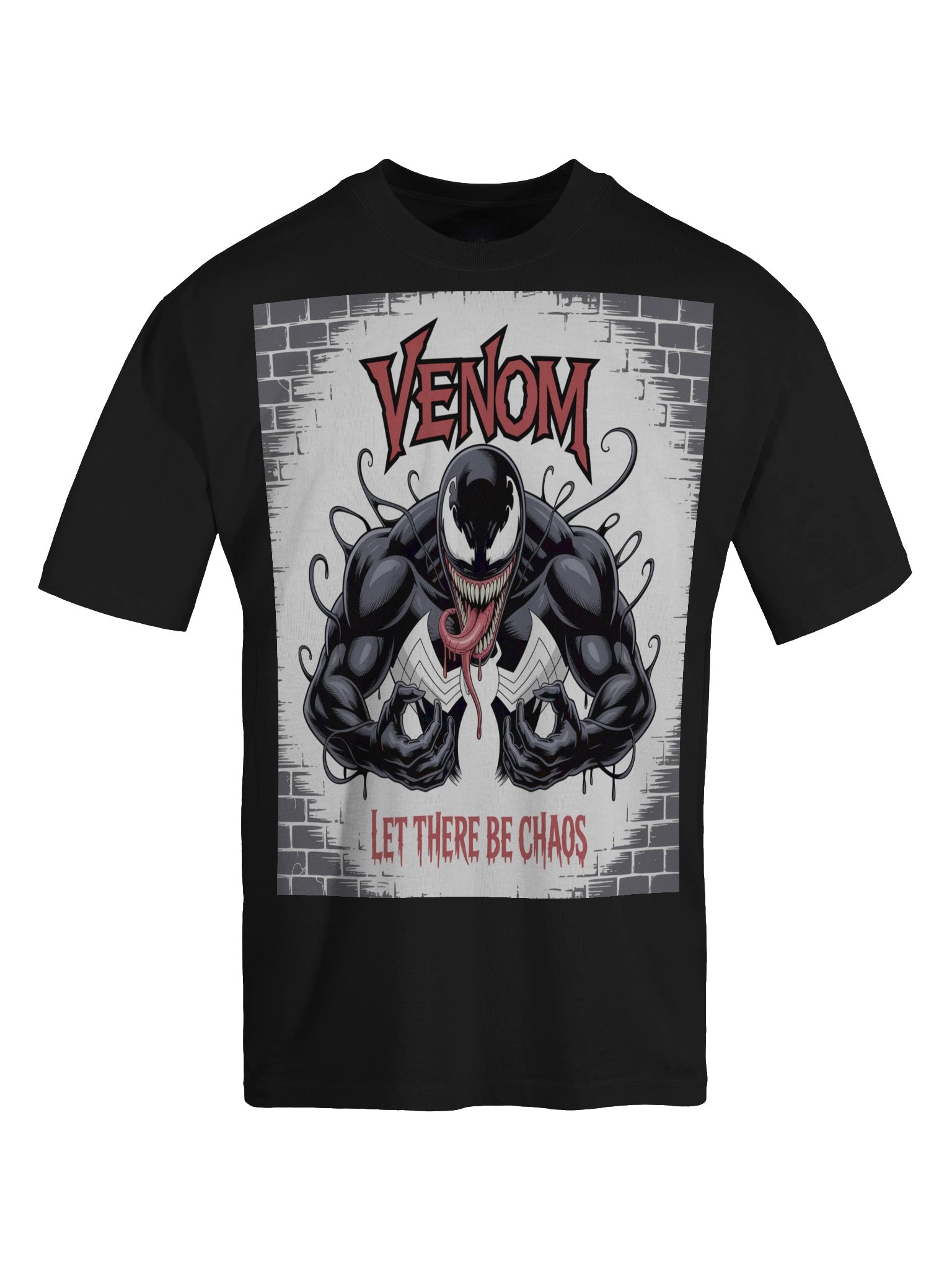Let There Be Chaos: Venom Graffiti Faded Oversized Tee product image (1)