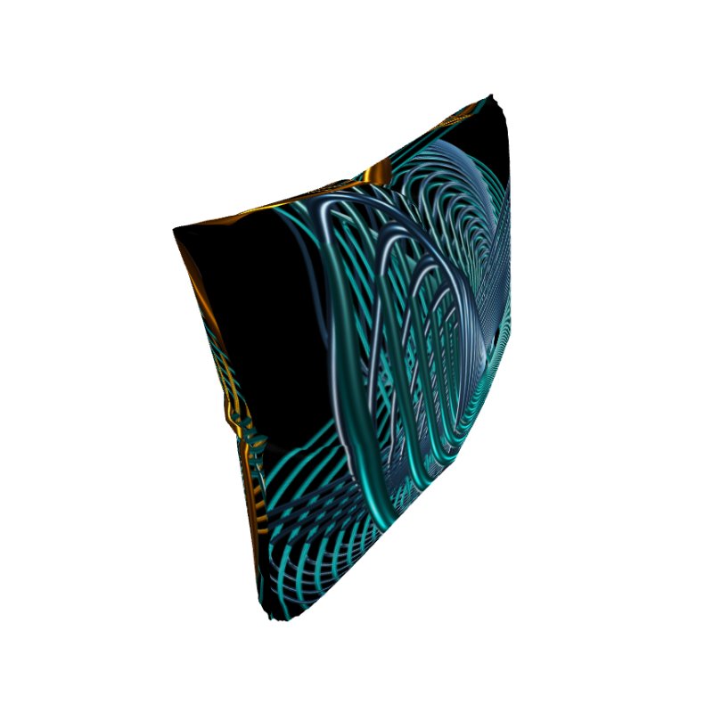 Oscilloscopic Dance 1+2 - Lissajous Figures Mathematical Art Pillow product image (3)