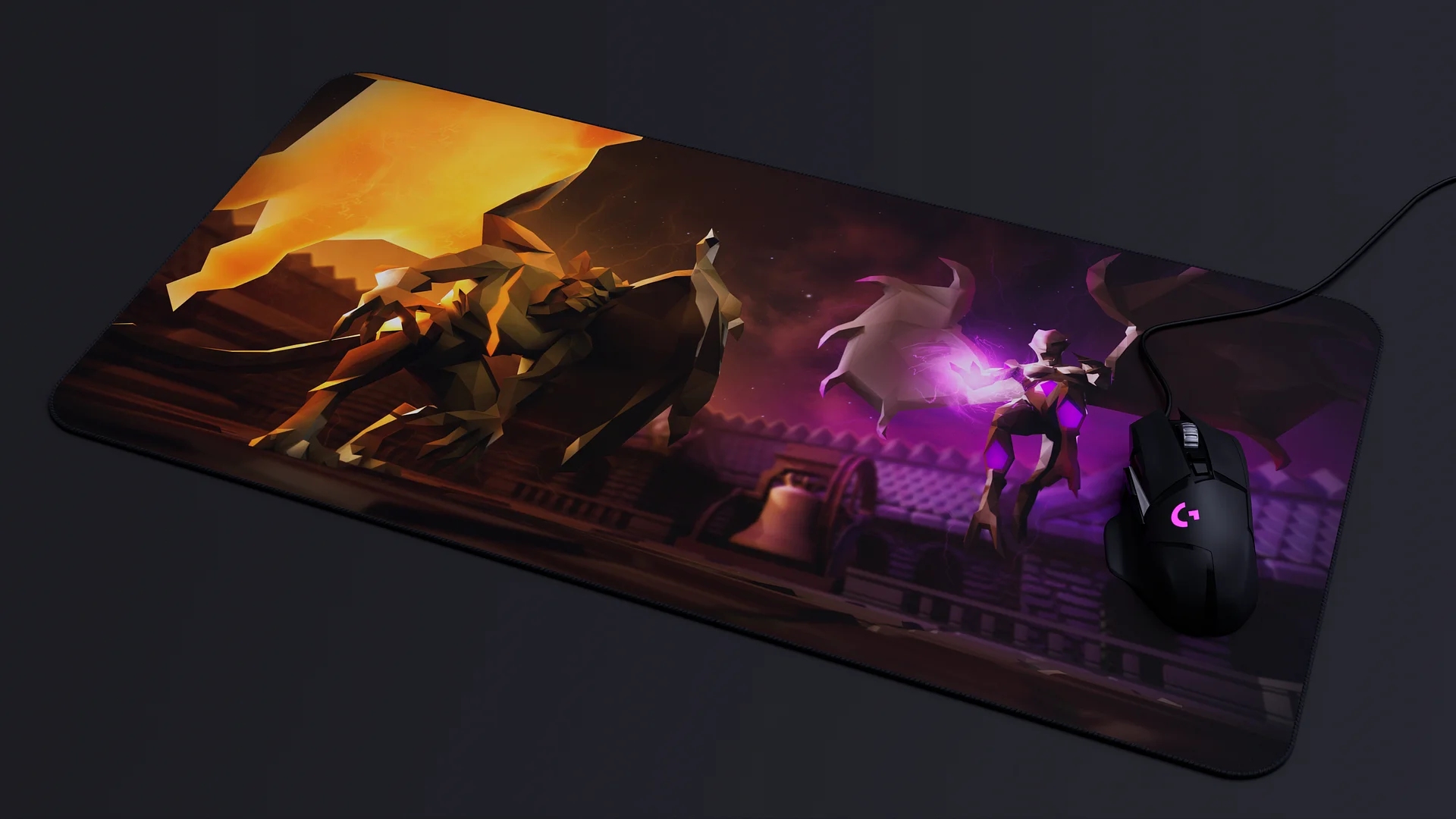 Grotesque Guardians | Large 3D Desk Mat product image (2)