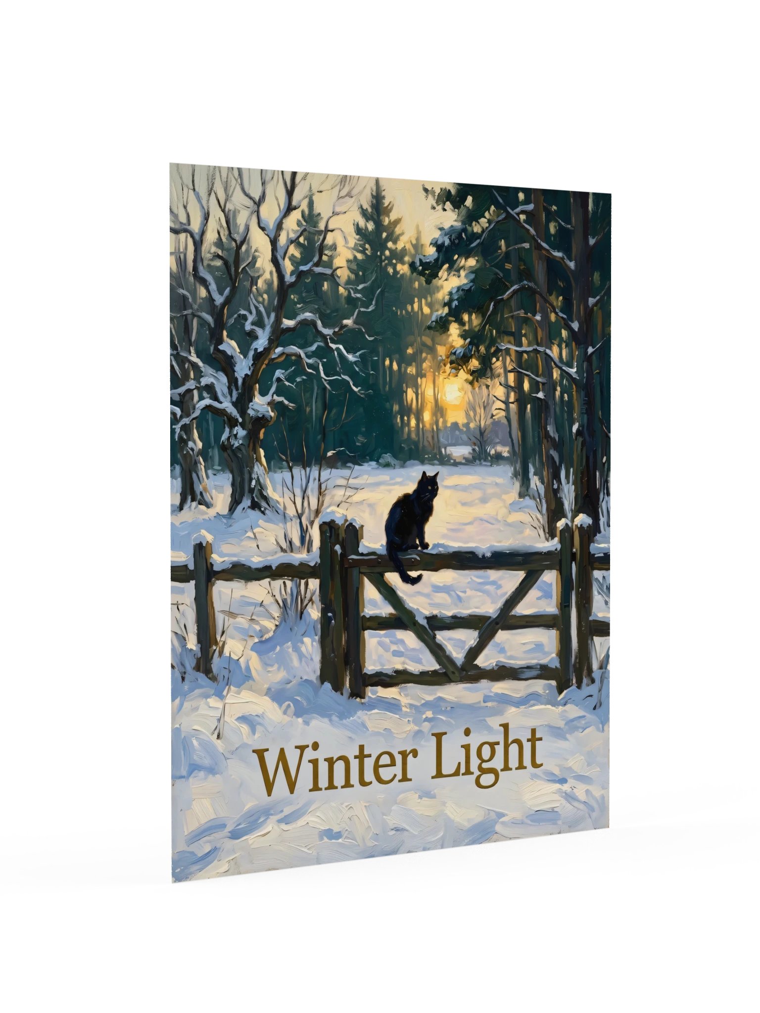 Winter Fence Cat Poster product image (16)