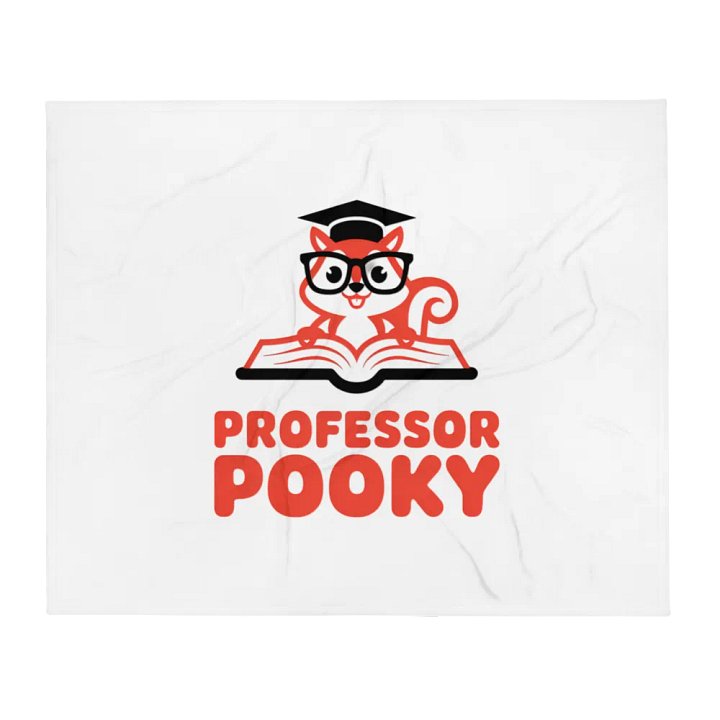 Ultra soft and plushy blanket: Professor Pooky, Red and Black with Book and Grad Cap product image (2)