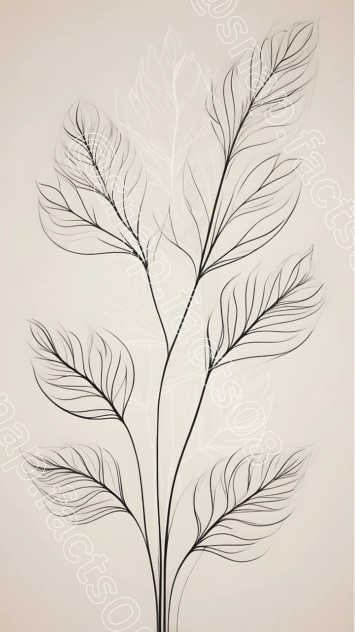Nature’s Whisper – Delicate Botanical Illustration product image (1)