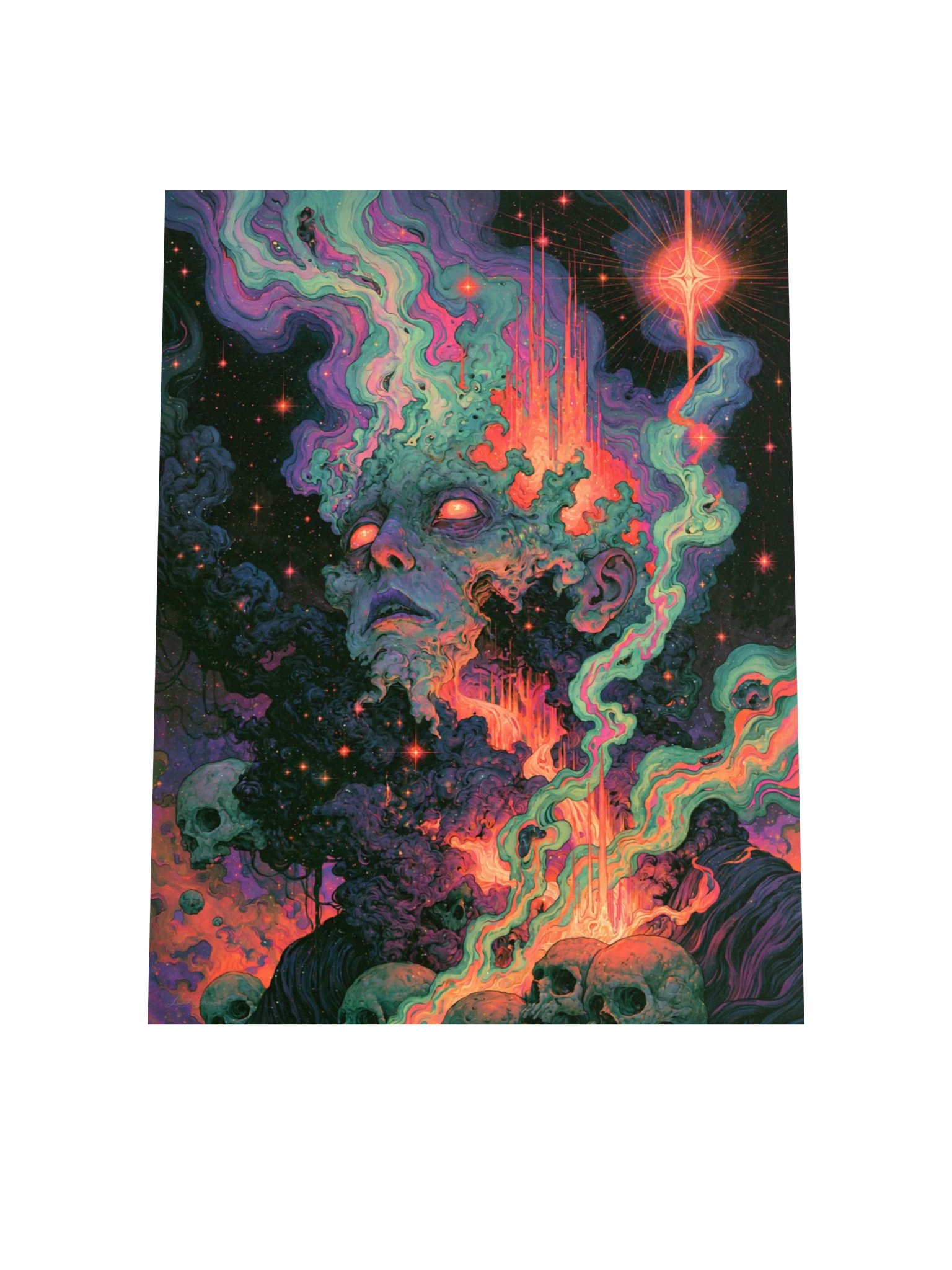 Astral Portrait Art Print — The Dissolving Astral Face product image (8)