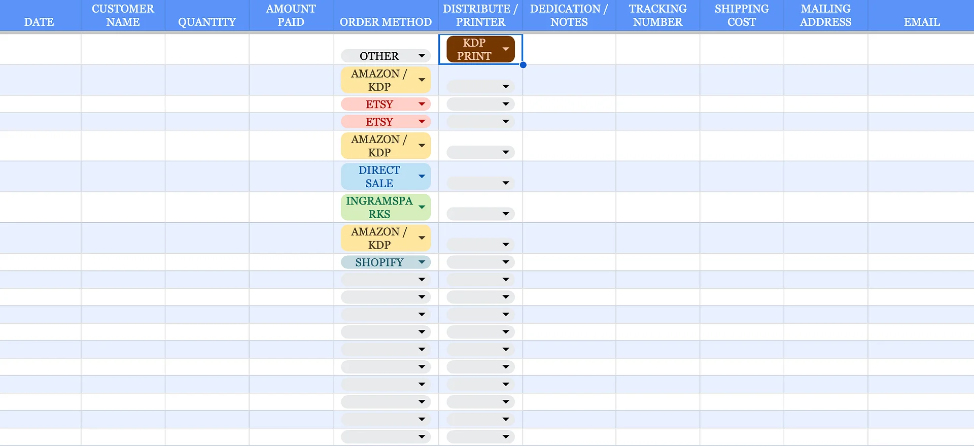 Order & Inventory Tracker Google Sheet | Only $0.99 product image (1)