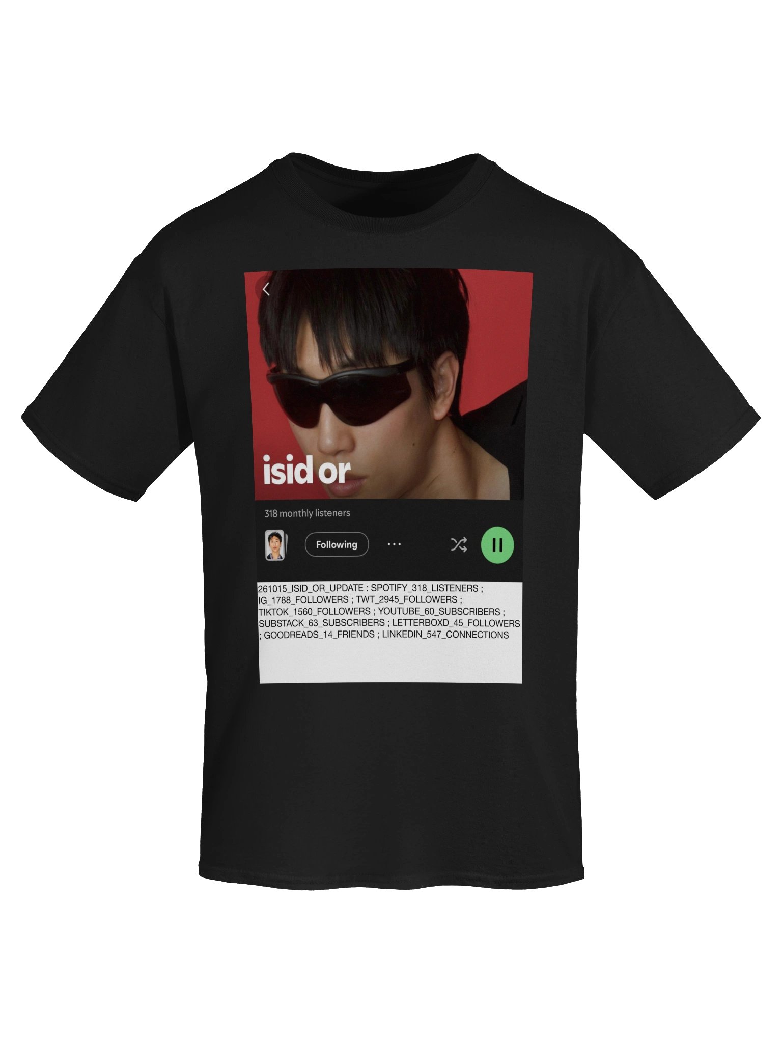 NUGU NUMBERS T-Shirt [Black] product image (5)