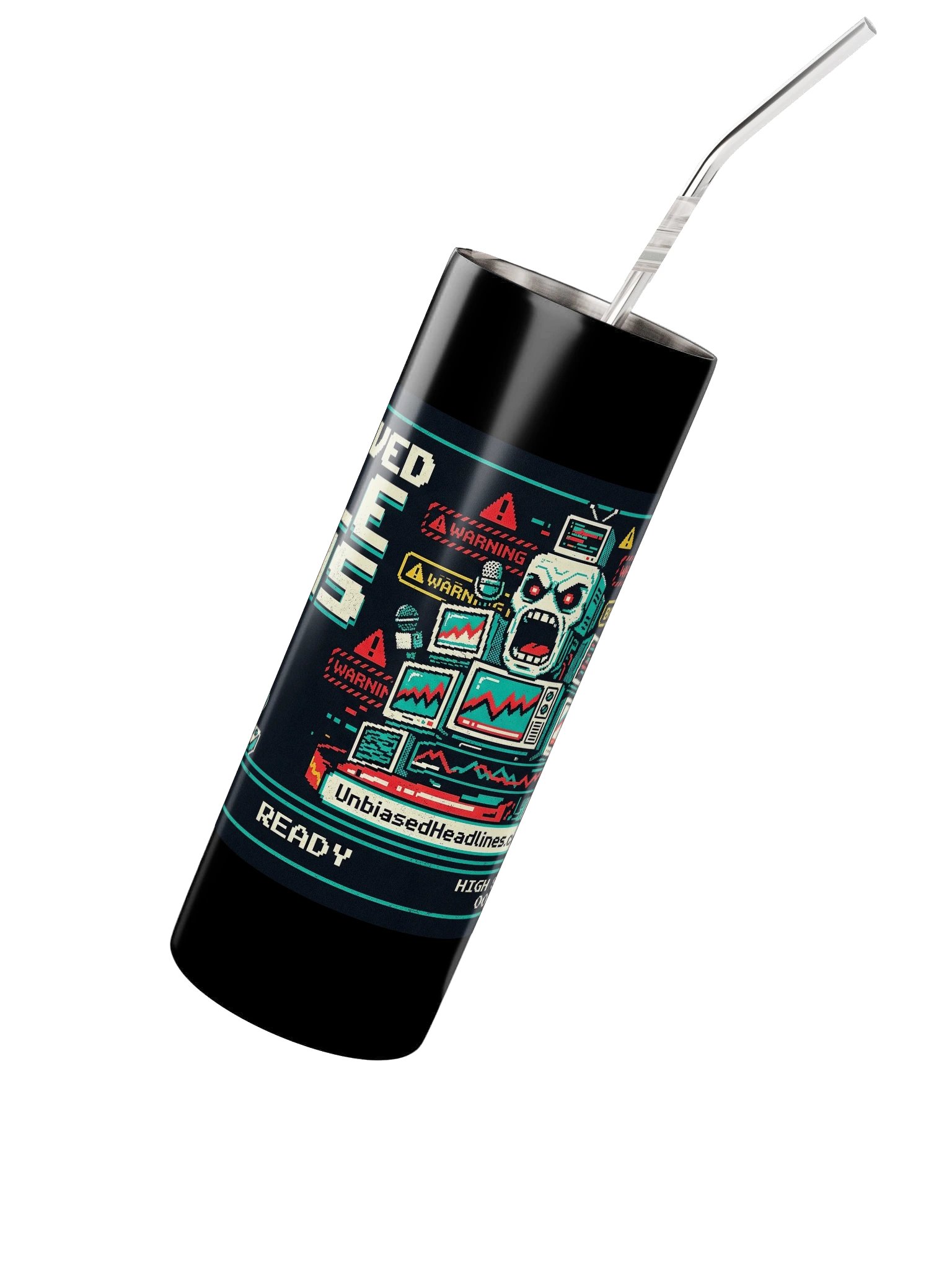 I Survived Cable News (Arcade) Stainless Steel Tumbler product image (2)