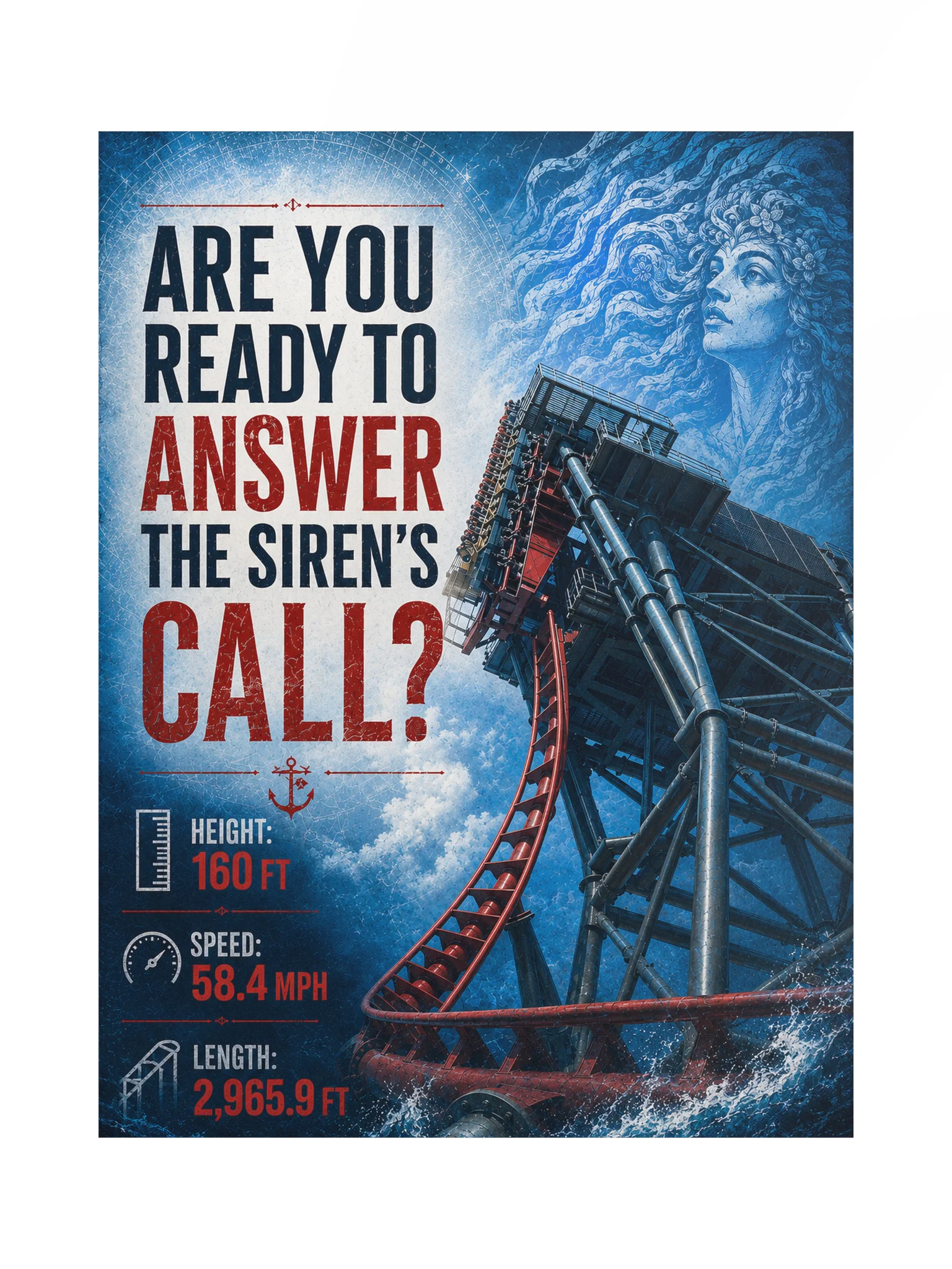 Answer the Siren's Call — Coaster Poster | 18x24" product image (1)