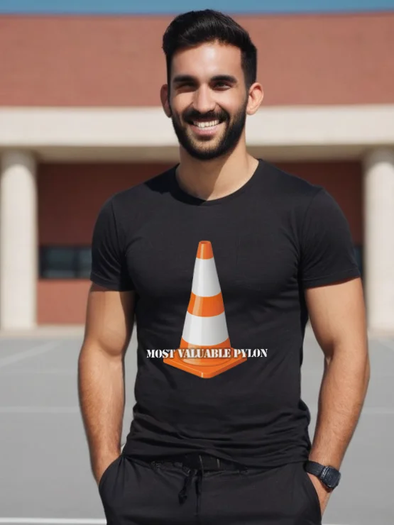 Funny Hockey T-Shirt – Most Valuable Pylon – Beer League Hockey Shirt for Men – Gift for Slow Hockey Players & Bench Warmers product image (2)