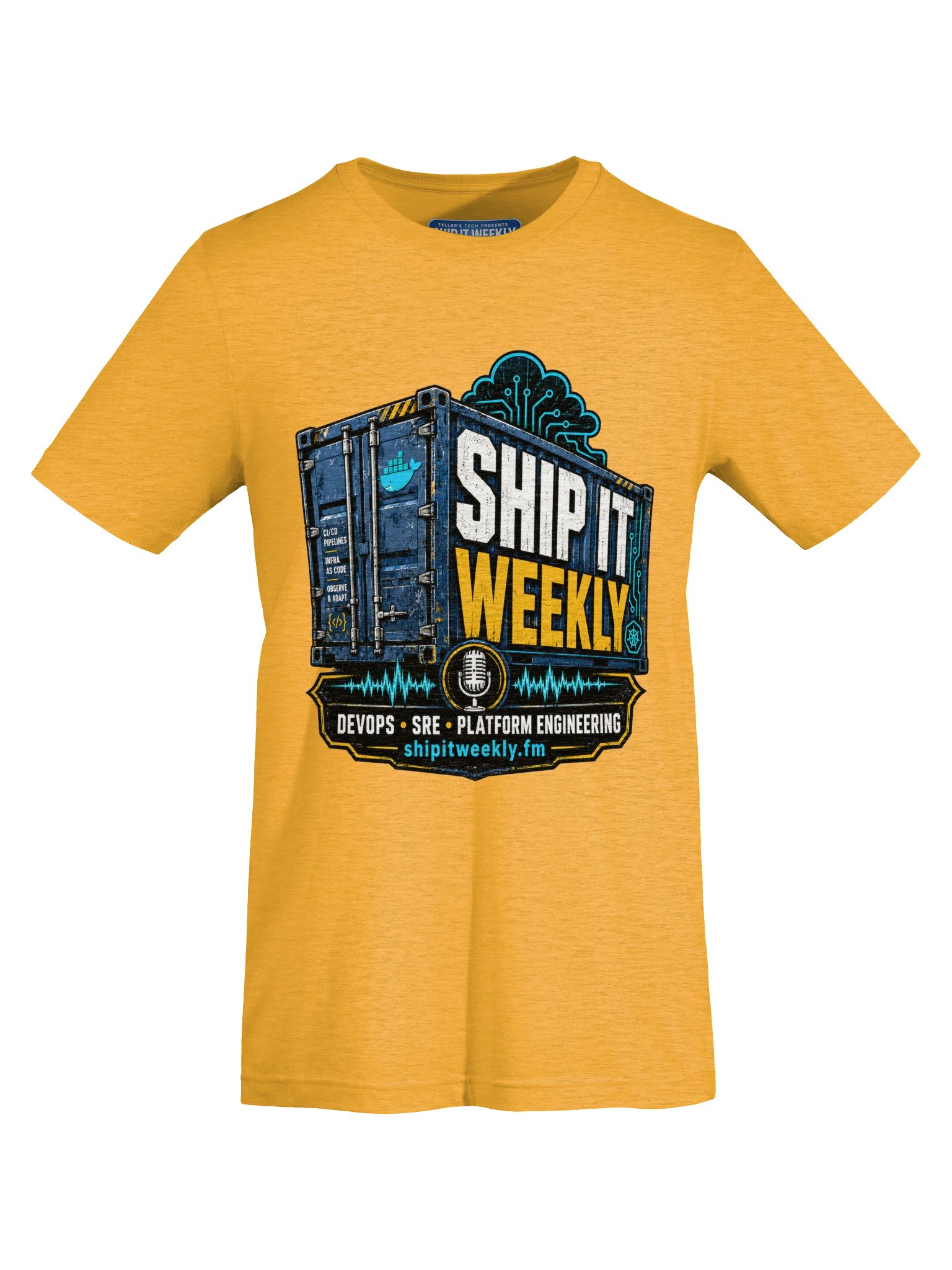 Containerized Chaos | Ship It Weekly DevOps Tee product image (5)