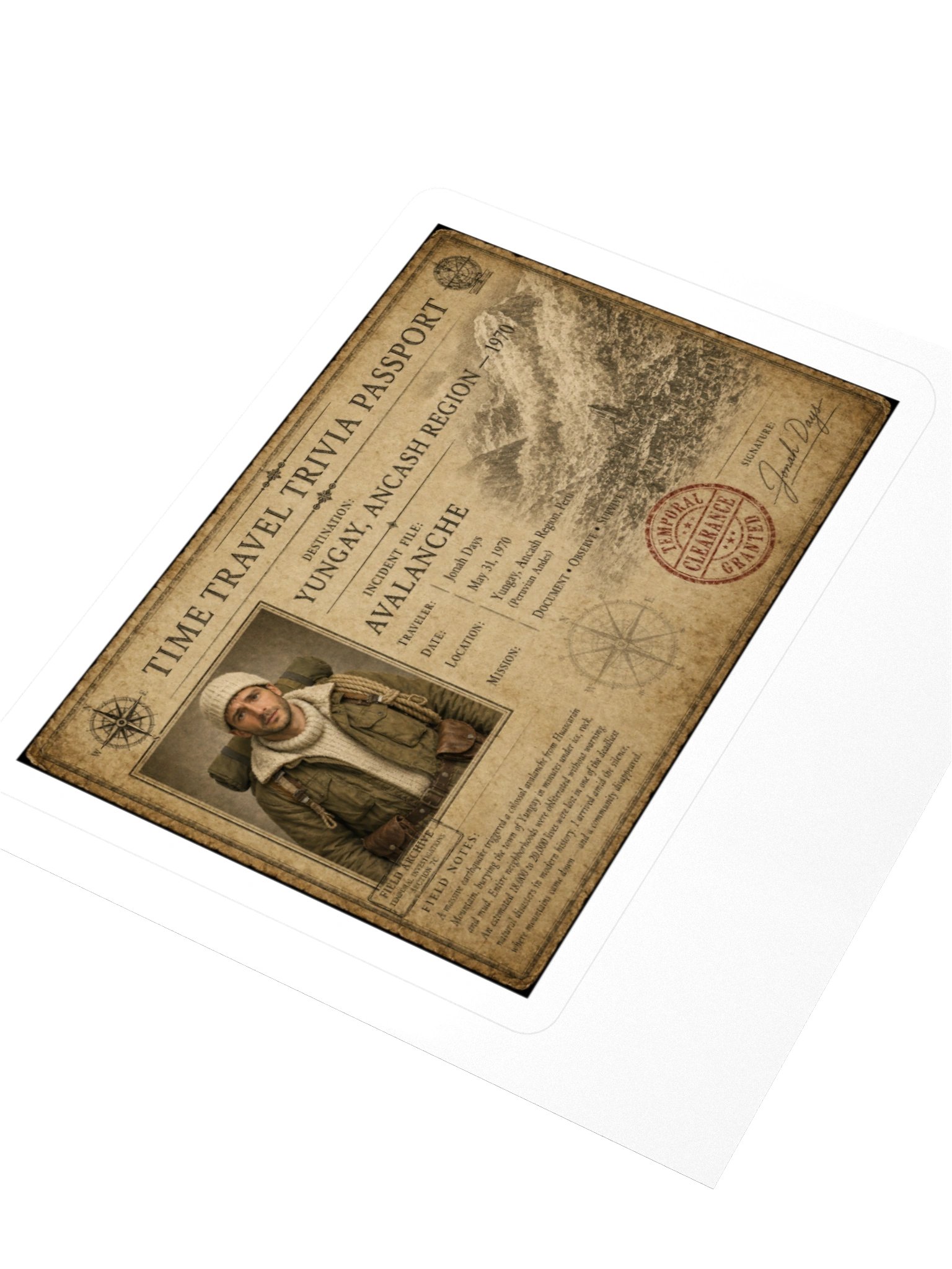 Yungay Avalanche — 1970 Incident Passport Sticker product image (3)