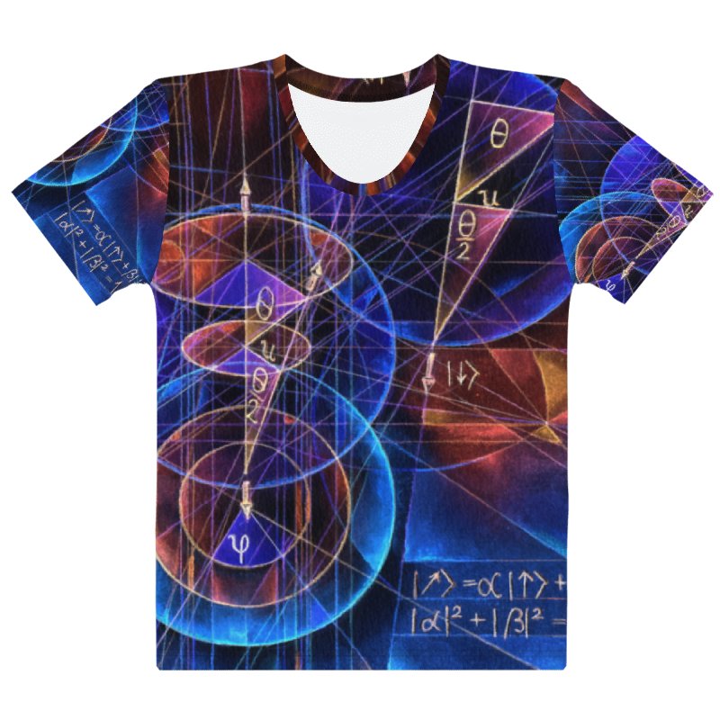 Spinning Projection - Quantum Physics Negative Art Women's Crew Neck T-Shirt product image (3)