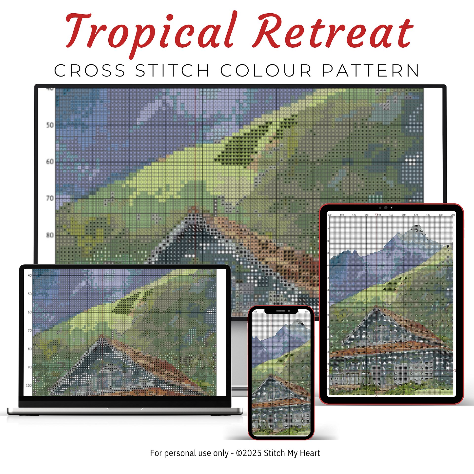 Tropical Retreat Cross Stitch Pattern product image (3)