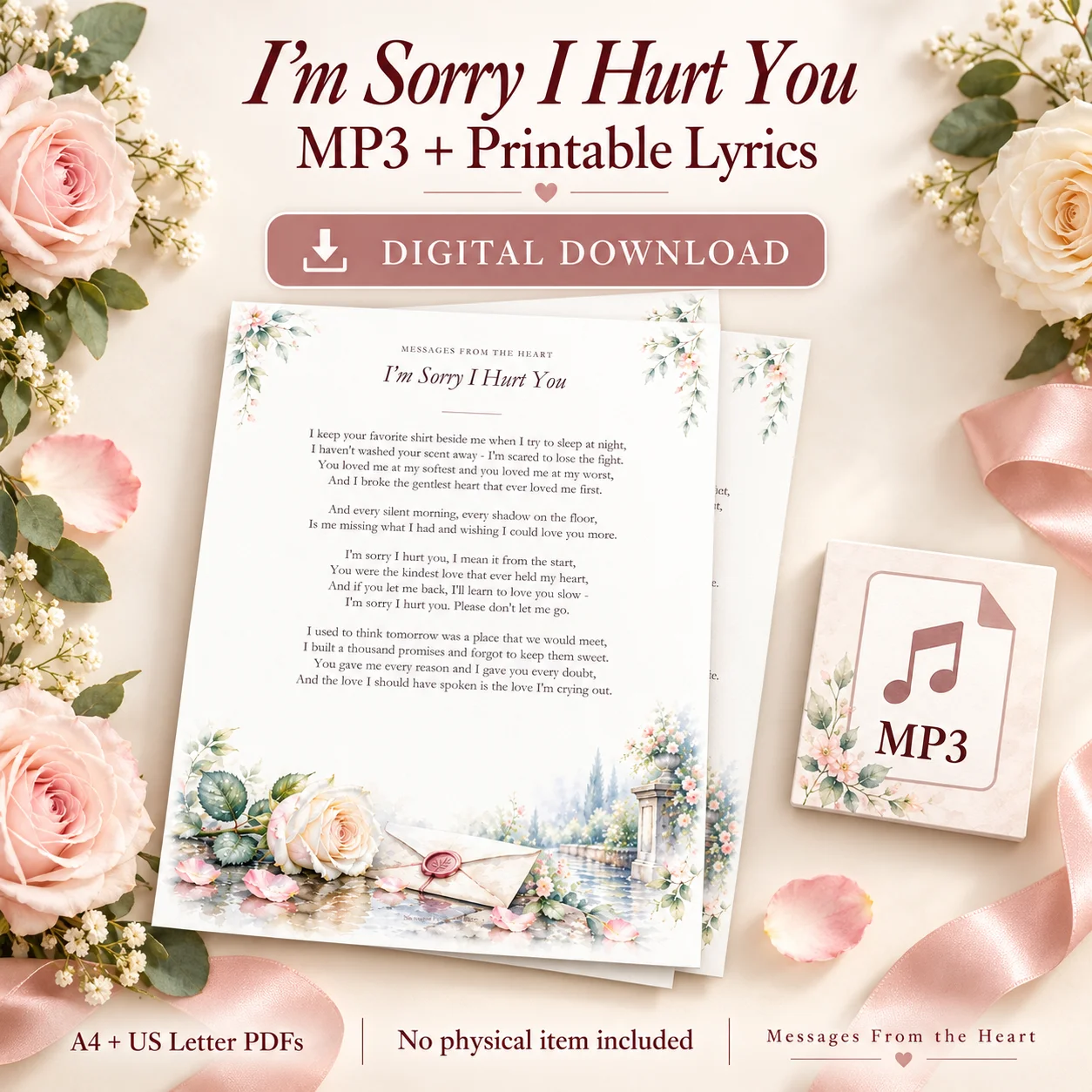 I'm Sorry I Hurt You — MP3 + Printable Lyrics product image (1)