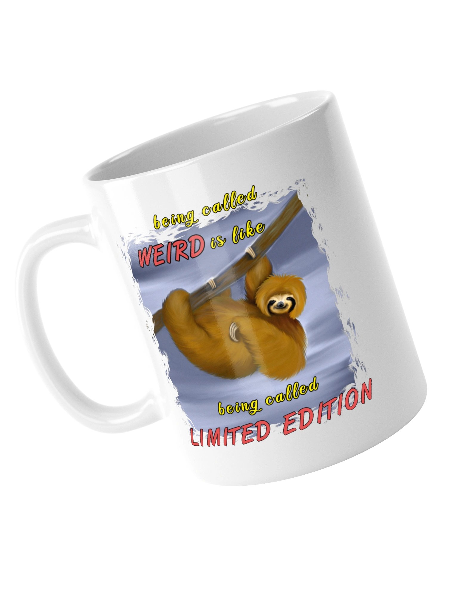 Sloth "LIMITED EDITION" White Glossy Mug product image (4)