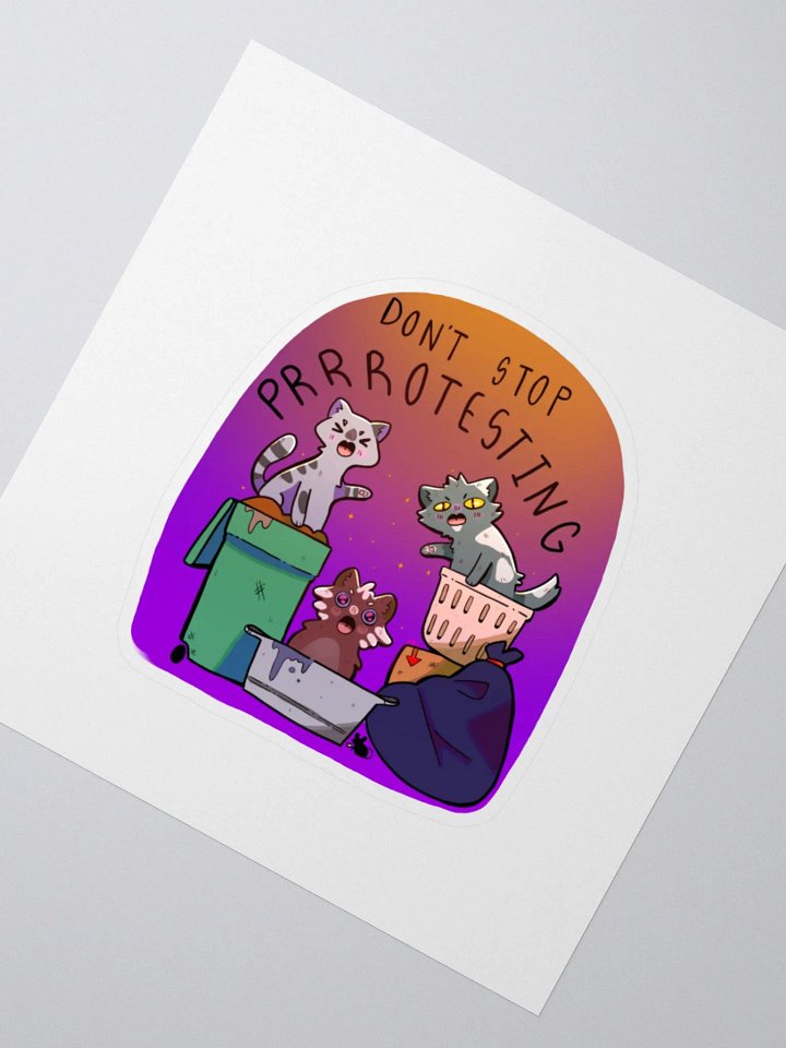 Don't Stop Prrrotesting Sticker product image (2)